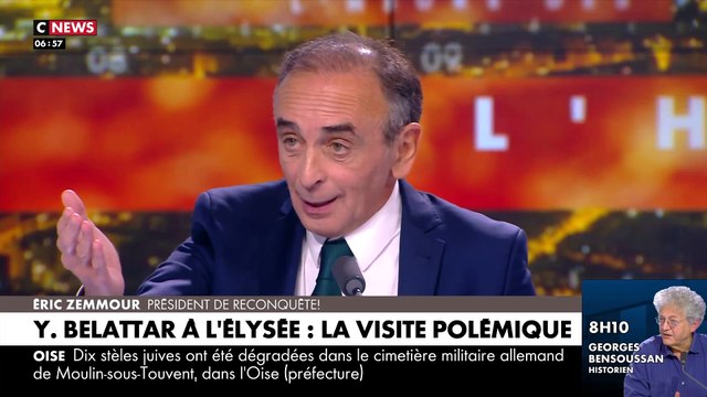 Eric Zemmour s'en prend à Yassine Belattar reçu à l'Elysée : On voit la baisse du niveau des conseillers ! Lui, c'est un faux comique mais un vrai militant islamiste !