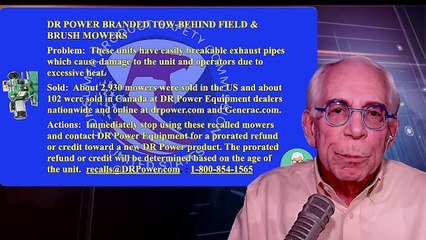 DR Power Tow-Behind Mowers Have Fault Exhaust Pipes