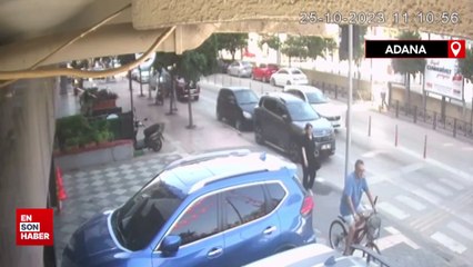 Adana'da motosiklet hırsızı güvenlik kameralarından tespit edilip yakalandı