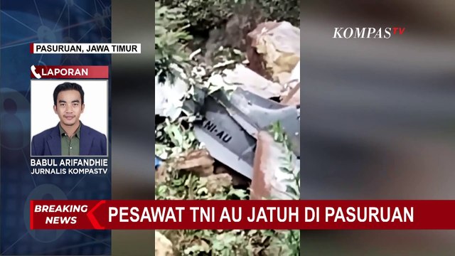 Situasi Usai Pesawat TNI AU Jatuh di Lereng Gunung Bromo Pasuruan
