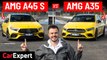 A45 S v A35 Dragparison: Race, sound comparison, 1/4 mile, brake test & styling review Mercedes-AMG