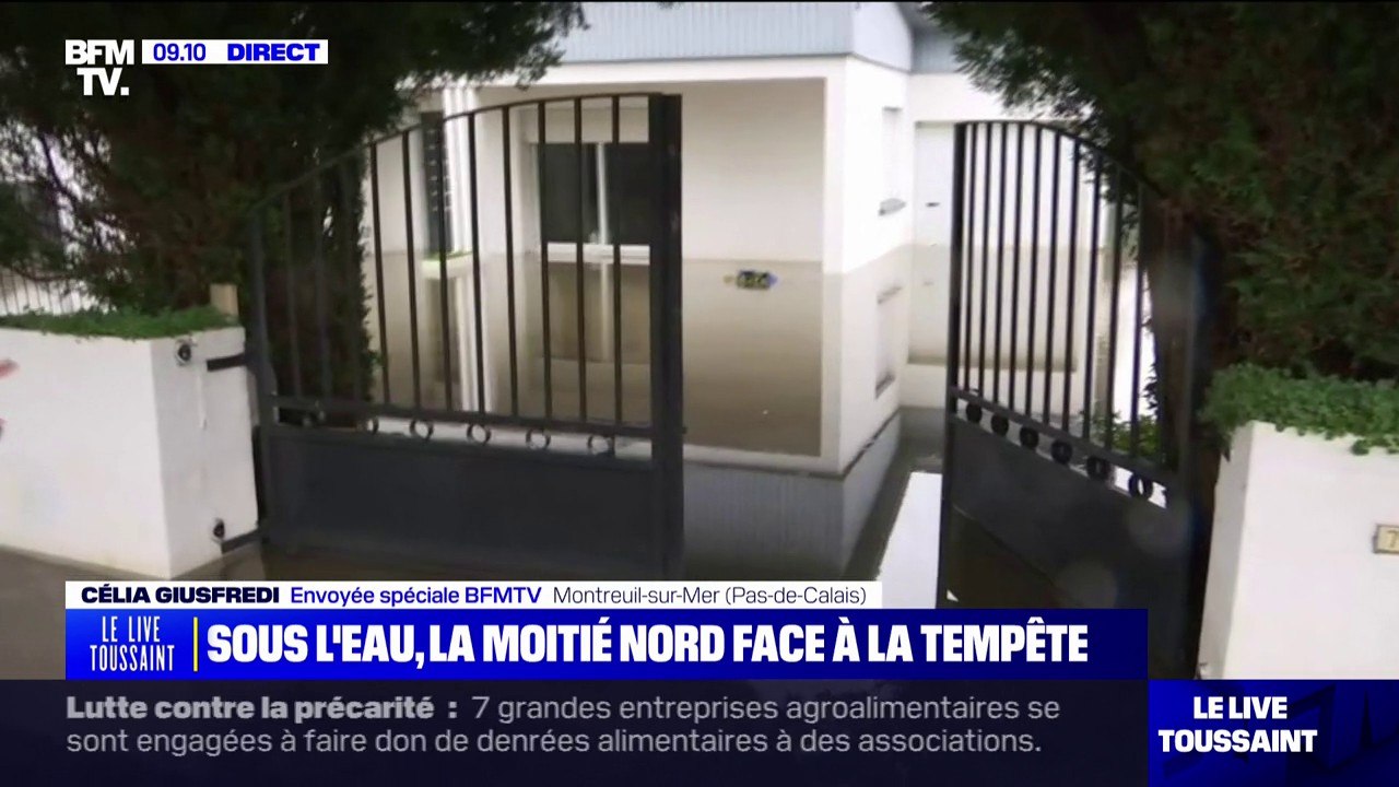 Inondations dans le Pas-de-Calais: encore de la pluie à Montreuil-sur-Mer alors que l'eau n'est toujours pas redescendue