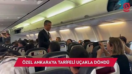 Özgür Özel KKTC'den Ankara'ya tarifeli uçakla döndü