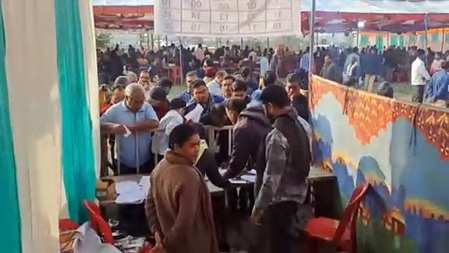 एमपी इलेक्शन 2023 : मतदान कराने बूथों के लिए मतदान कर्मचारी हुए रवाना