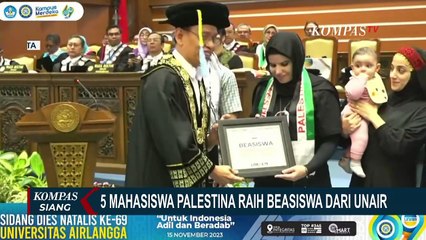 Momen 5 Mahasiswa Palestina Raih Beasiswa dari Unair