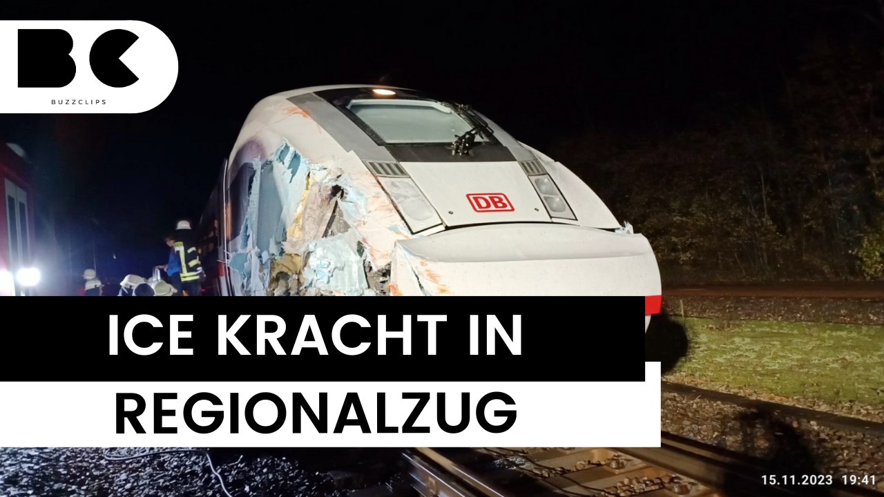 Vollbesetzer ICE kollidiert mit Regionalzug