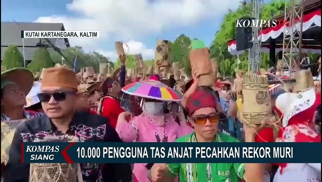 10.000 Pengguna Tas Anjat Khas Suku Dayak Pecahkan Rekor Muri di Festival Dahau