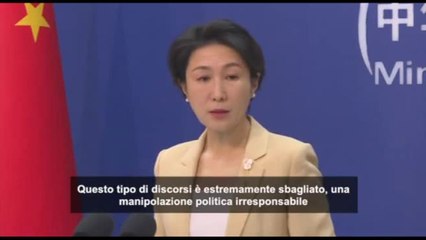 Pechino: parlare di "dittatore" è "una manipolazione irresponsabile"