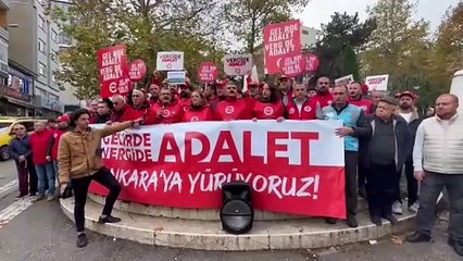 DİSK'in "adalet" yürüyüşü 4. gününde