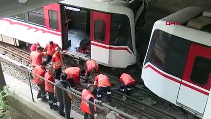 İzmir'de metro raydan çıktı