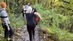 Competitive woman's trekking plans muddied after embarrassing slip & fall moment