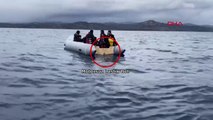 Yunan unsurlarınca Türk kara sularına itilen 23 kaçak göçmen kurtarıldı
