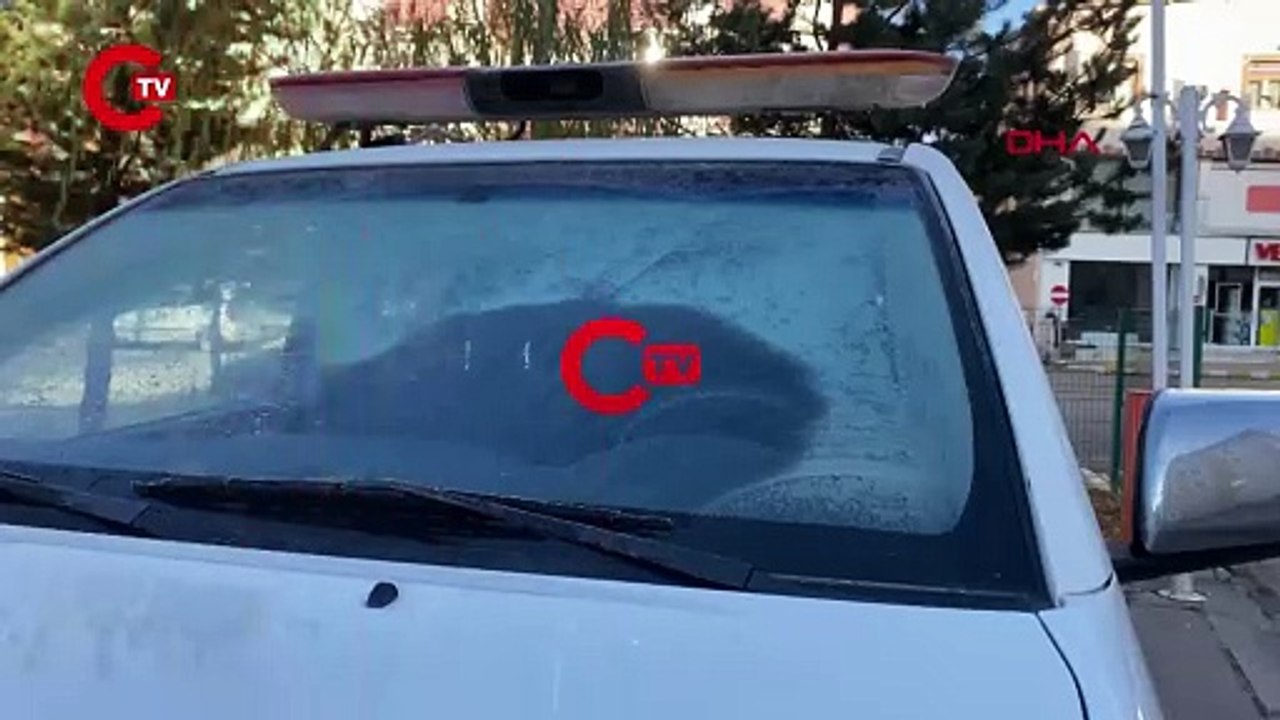 Ardahan'da soğuk hava... Camlar dondu, bitkiler kırağı tuttu!