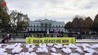 Amnesty International Laid Fake Body Bags Outside the White House