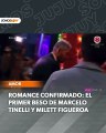 Beso entre Marcelo Tinelli y Milett Figueroa