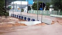 Cidade de SC volta a ficar embaixo d'água por conta da chuva