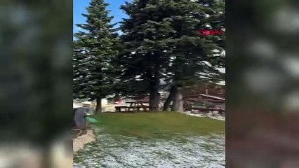 Uludağ’da mevsimin ilk karı görüldü