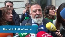 El diputado Herminio Sancho tras ser increpado antes del pleno de investidura de Sánchez