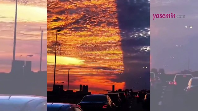 Gökyüzü ikiye bölündü! Görsel şölen görenleri mest etti