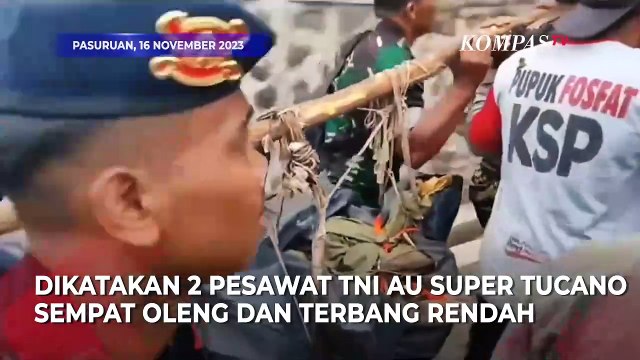 Momen Gotong Royong Warga Evakuasi Pilot TNI AU Super Tucano yang Jatuh di Pasuruan