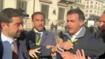 Parapiglia tra il presidente Coldiretti e i deputati di  Europa davanti Palazzo Chigi