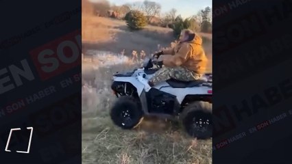 ATV ile zoru başarıp kolayı başaramayan sürücü