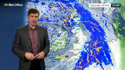 Download Video: Weekend weather 16/11/2023 – The unsettled weather returns – Met Office weather forecast UK