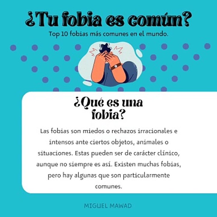 Miguel Mawad - ¿Tu fobia es común? Top 10 fobias más comunes en el mundo.