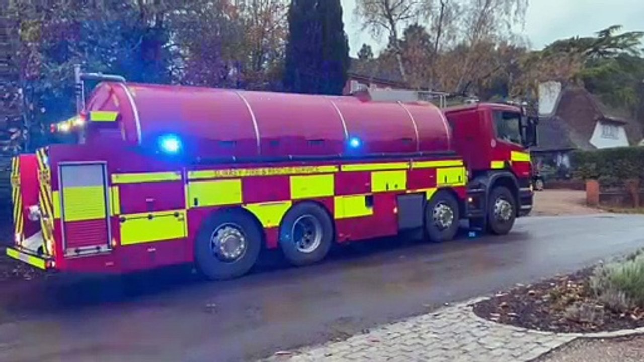 Firefighters on the scene of a house fire in Lower Bourne