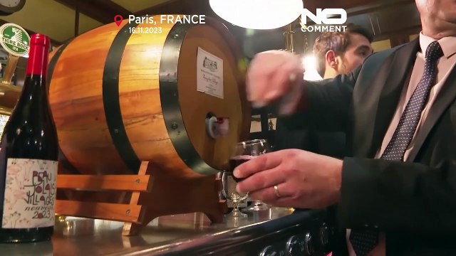 Watch: Beaujolais Nouveau wine uncorked after midnight in Paris