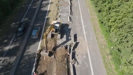 Le chantier de l'A8 en image