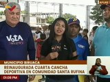 Apure | GMBNBT entrega rehabilitada la cancha deportiva Santa Rufina en el mcpio. Biruaca
