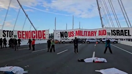 Ceasefire protesters block Bay Bridge as Biden visits San Francisco