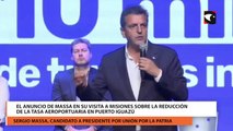 El anuncio de Massa sobre la reducción de la tasa aeroportuaria en Puerto Iguazú