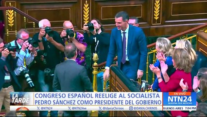 Скачать видео: Con polémica propuesta de amnistía, Pedro Sánchez logra ser investido como presidente del Gobierno de España