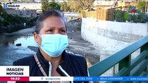 Casa colapsa mientras se realizan trabajos de revestimiento en el río Tula