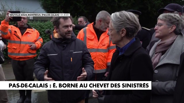 Pas-de-Calais : É. Borne au chevet des sinistrés