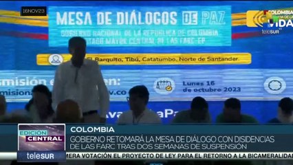 Gobierno de Colombia retomará la mesa de diálogo con disidencias de las FARC
