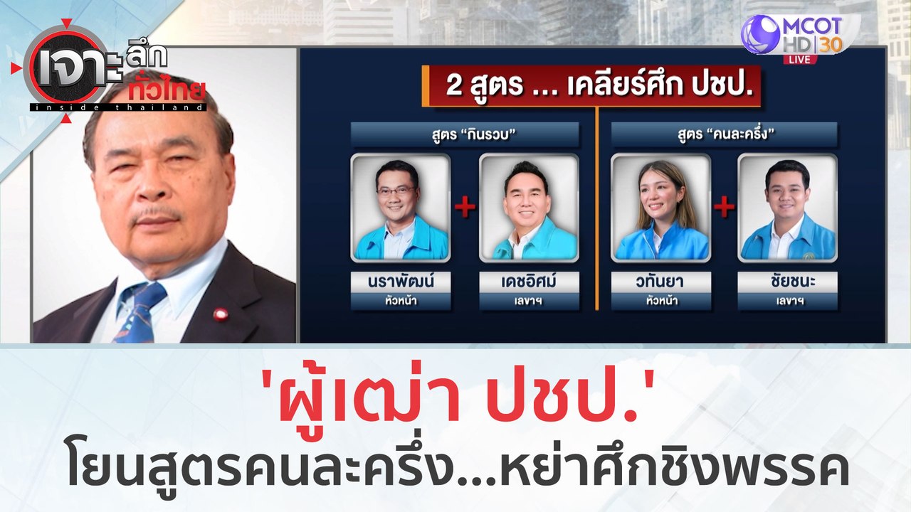 'ผู้เฒ่า ปชป.' โยนสูตรคนละครึ่ง...หย่าศึกชิงพรรค (16 พ.ย.66) | เจาะลึกทั่วไทย
