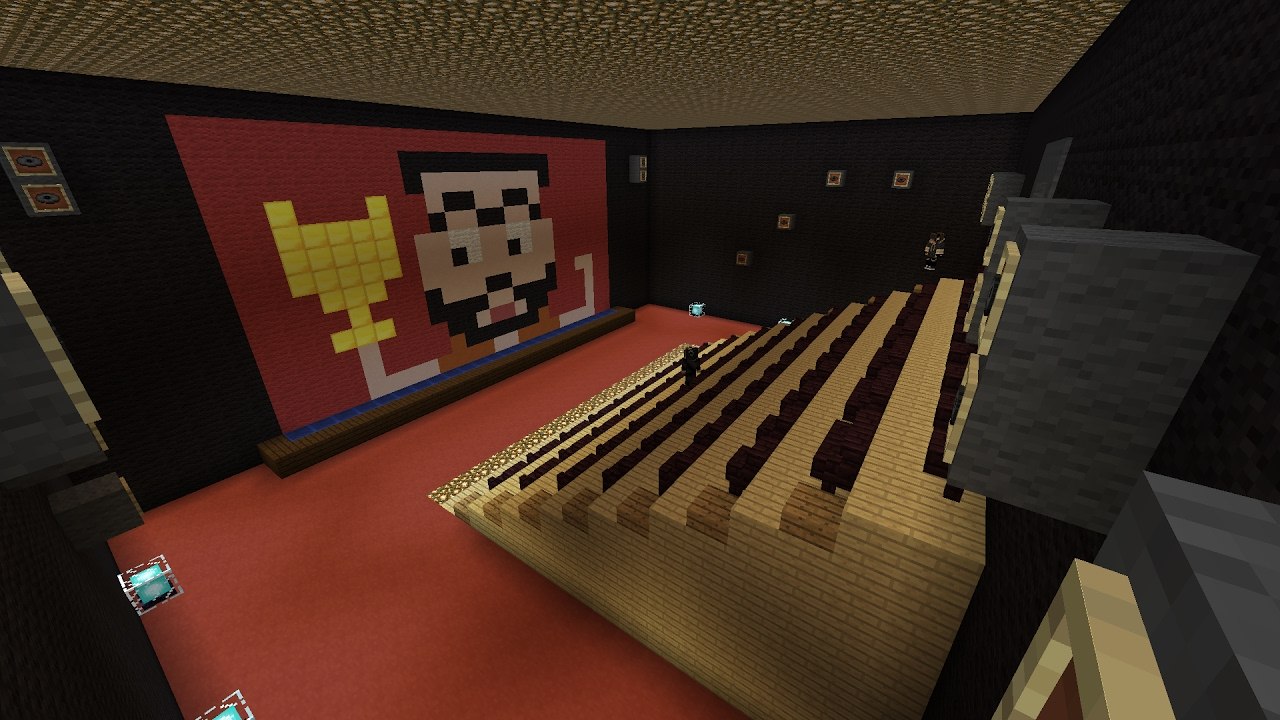 Sinema Yaptık !!! Film İzledik  - Minecraft Modern Evler