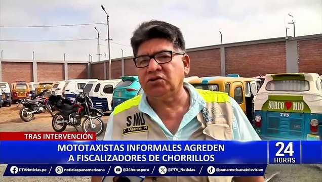 Chorrillos: mototaxistas informales agreden a fiscalizadores tras operativo