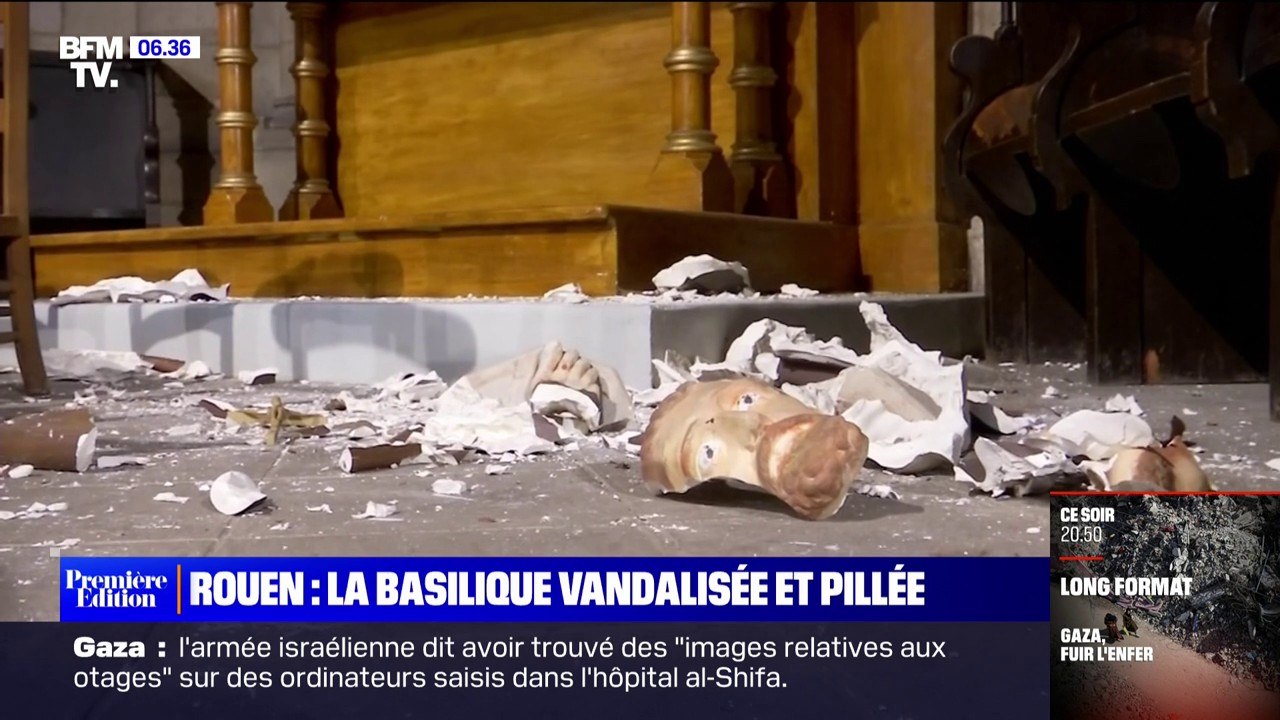 Basilique de Rouen vandalisée: les dégâts sont importants