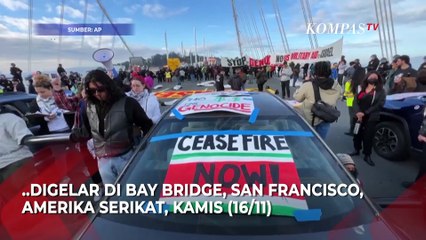 Скачать видео: Warga AS Gelar Aksi Desak Gencatan Senjata Israel Dekat Lokasi KTT APEC