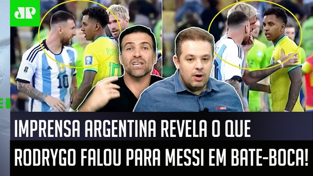 COVARDES! VOCÊS... OLHA o que Rodrygo FALOU para Messi na TRETA em Brasil x Argentina, segundo TV!