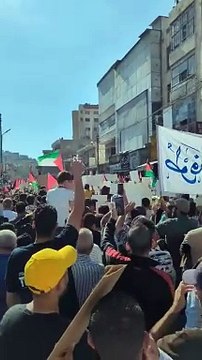 جانب من تظاهرة عمان الجمعة دعمًا لصمود قطاع غزة ورفضًا للعدوان