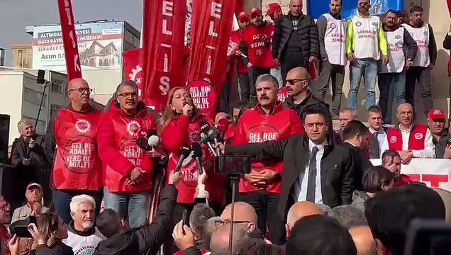 DİSK Genel Başkanı Çerkezoğlu: Biz çalışıyoruz, biz üretiyoruz, hakkımız olanı istiyoruz. Hakkımız olanı alana kadar mücadele edeceğiz