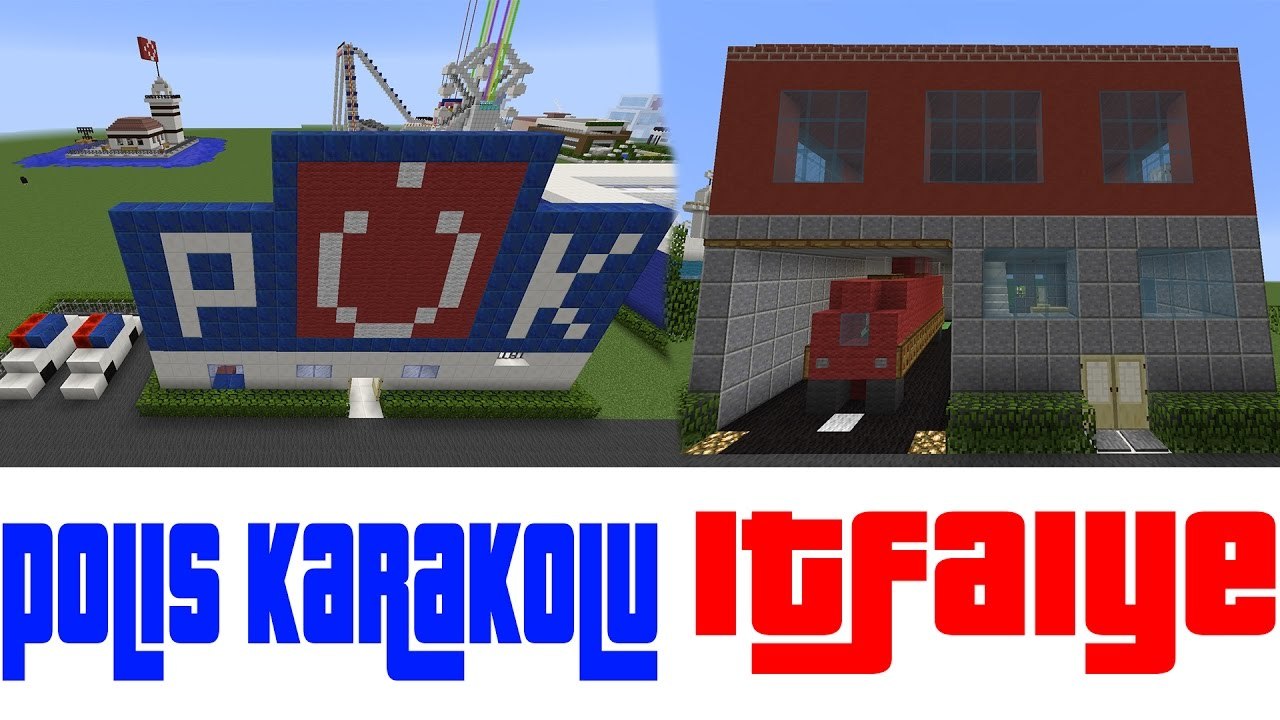 İtfaiye ve Karakol Yaptık !! - Minecraft Modern Evler