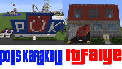 İtfaiye ve Karakol Yaptık !! - Minecraft Modern Evler