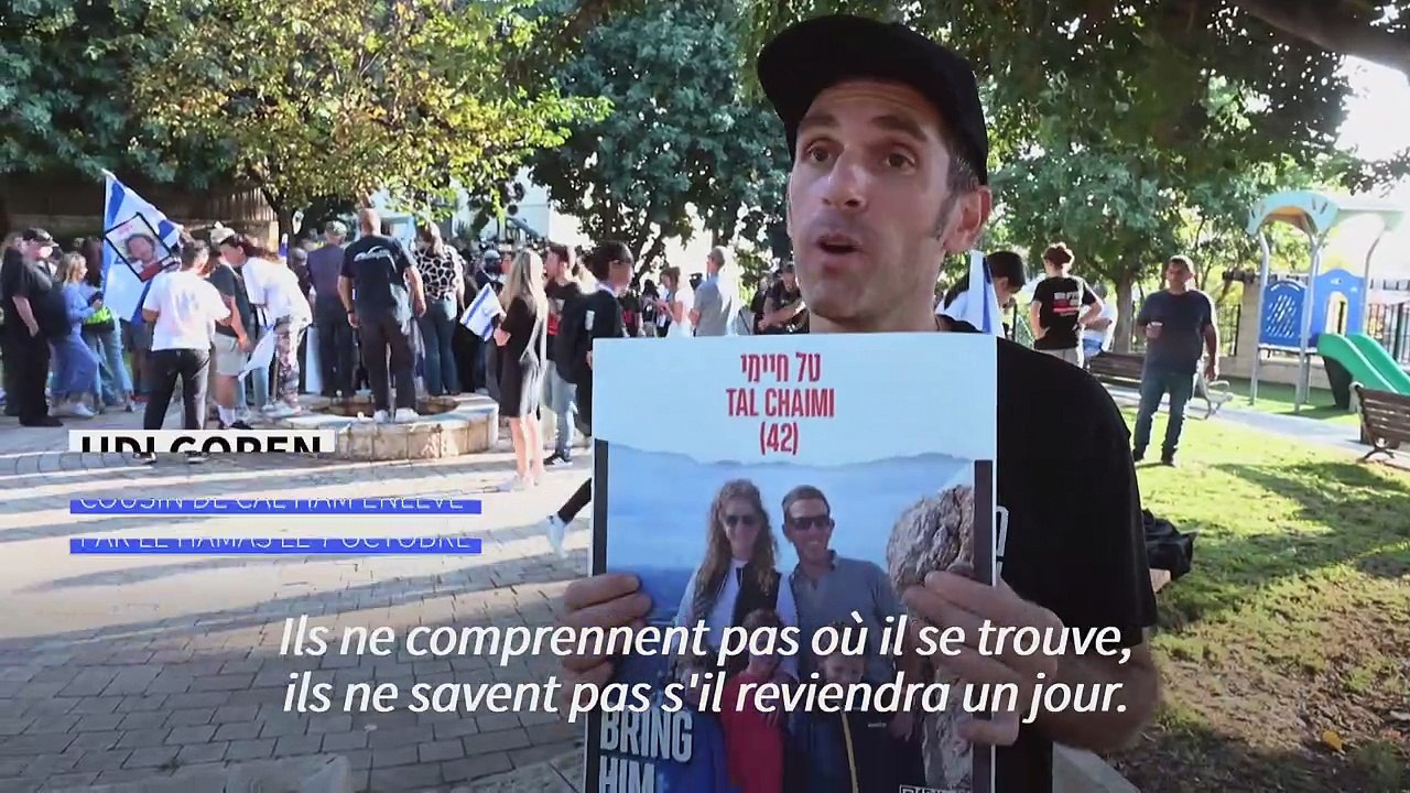 Une marche des familles d'otages en route pour...