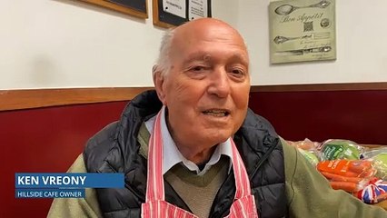 Ken Vreony of Ken's Hillside Cafe in Folkestone